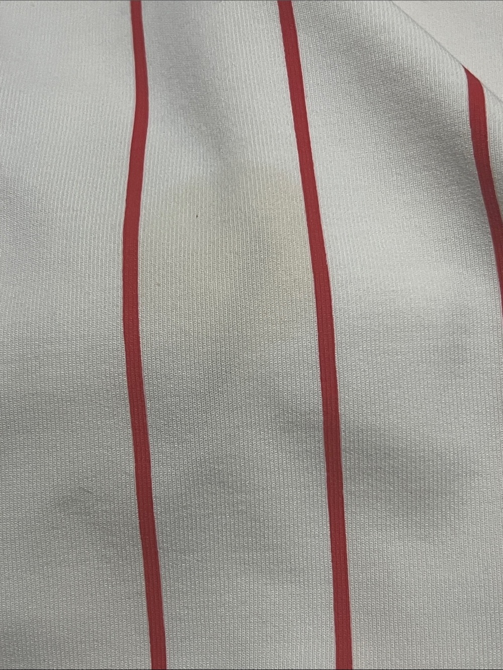 H&M MOSCHINO White & Red Pinstripe Disney Baseball Jersey - Picture 8 of 9